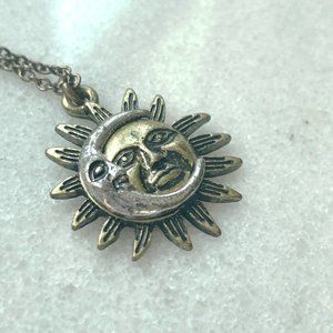 Sun Moon Pendant Necklace, Astrology, Astronomy, Nature